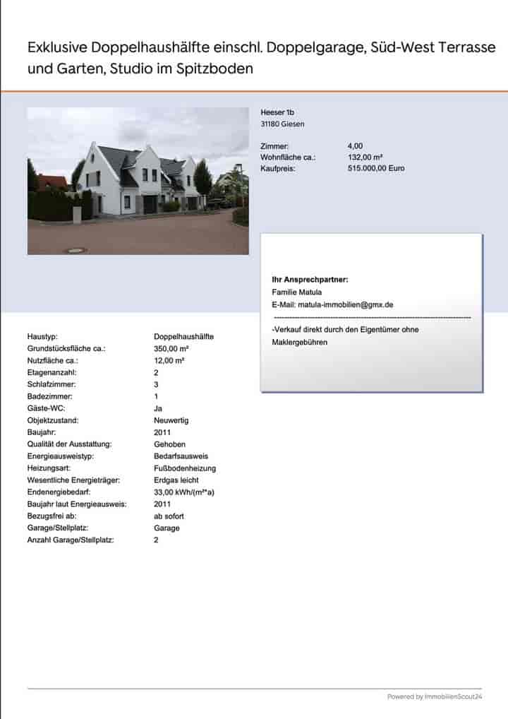 House for sale in Giesen                   - Niedersachsen, Germany