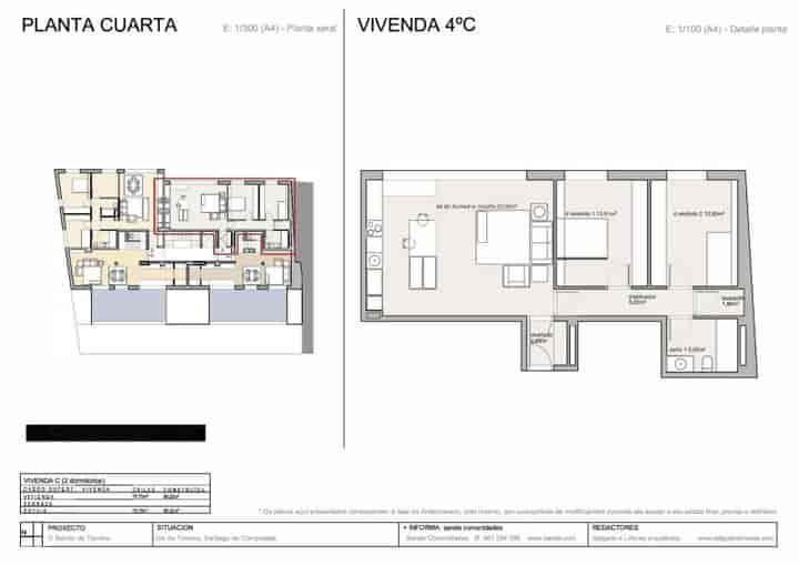 2 bedrooms apartment for sale in Santiago de Compostela, Spain