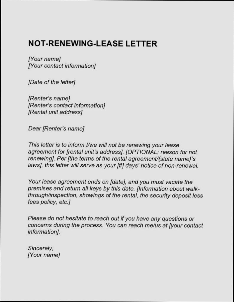 How Much Notice Does a Landlord Have to Give If Not Renewing Lease preview