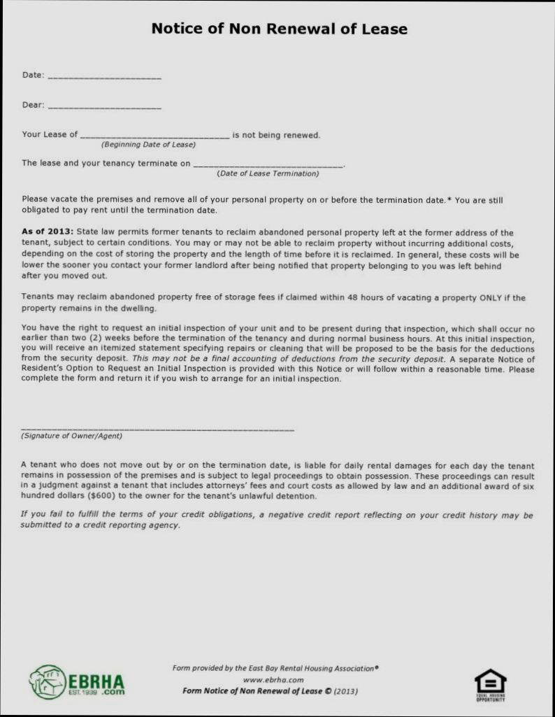 How Much Notice Does a Landlord Have to Give If Not Renewing Lease - 1