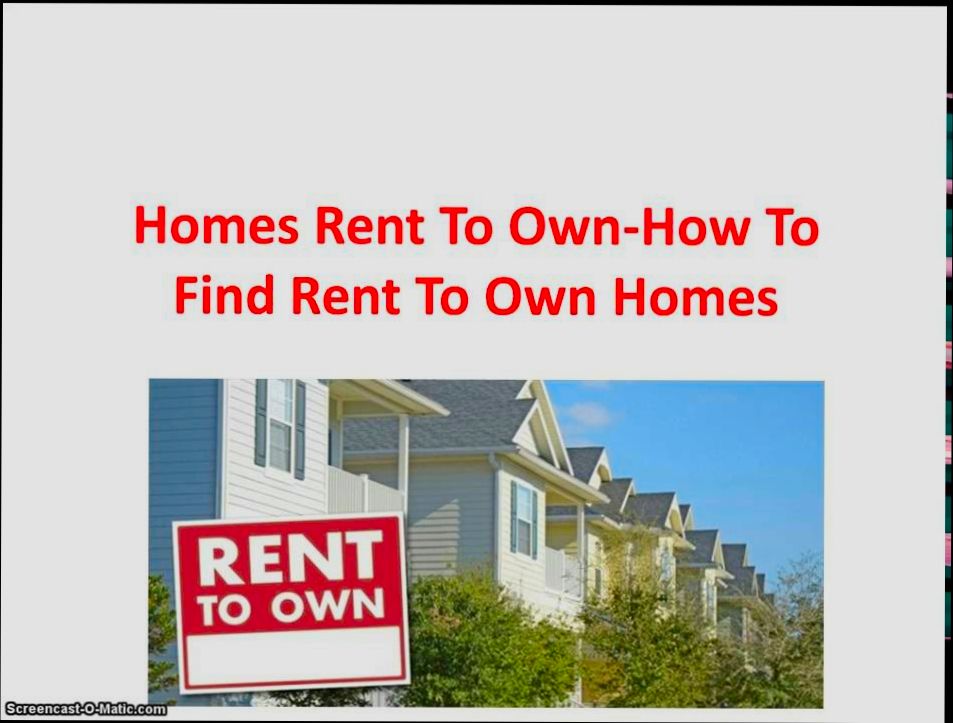 How to Find Rent to Own Homes - 1