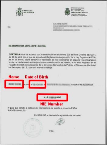 How to Get NIE Number in Spain - 2