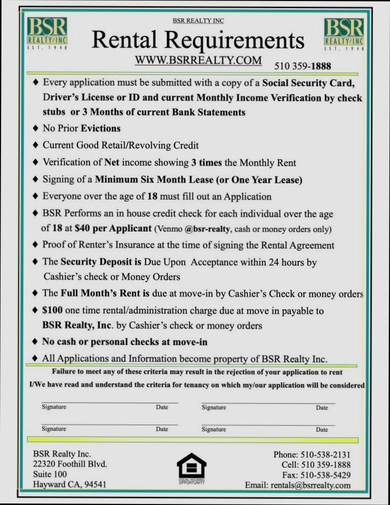 What are the Requirements to Rent a House preview