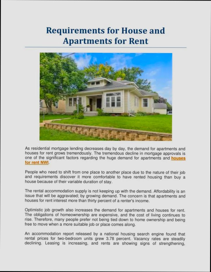 What are the Requirements to Rent a House - 3