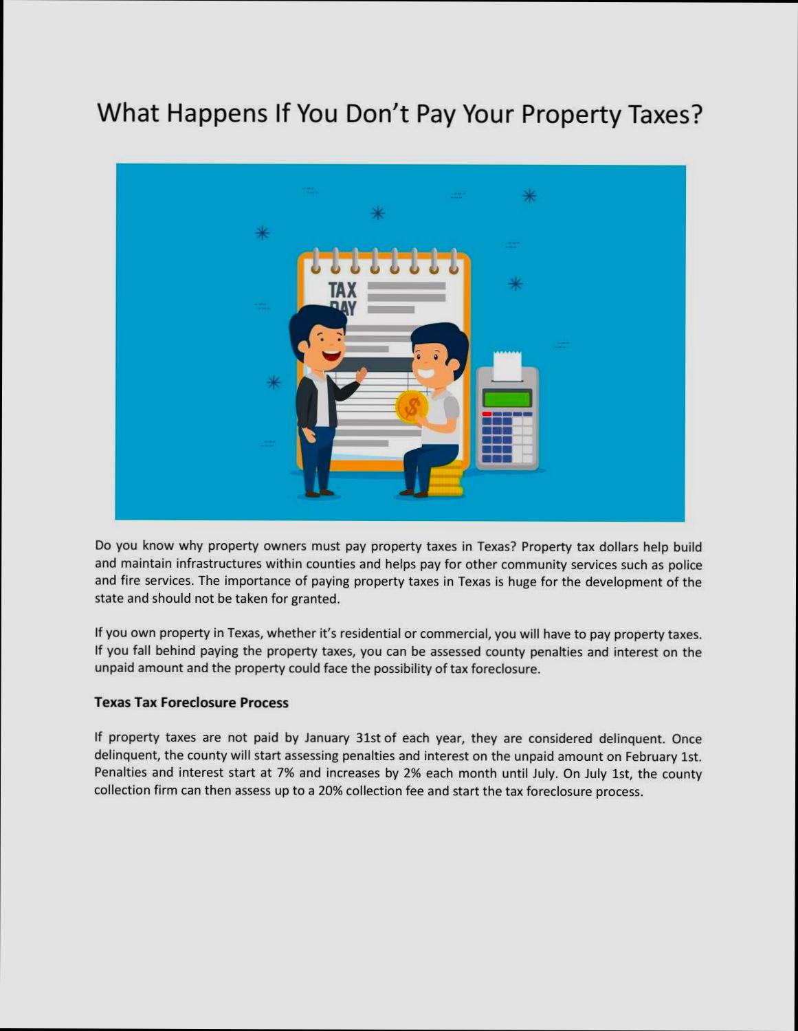 What Happen if You Don't Pay Property Tax - 1