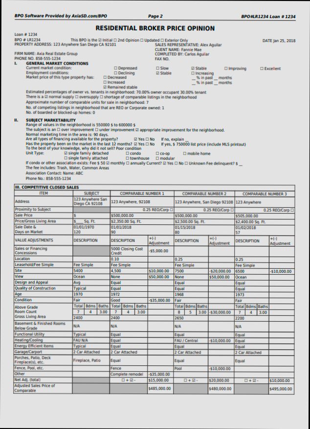 What is a BPO Real Estate preview