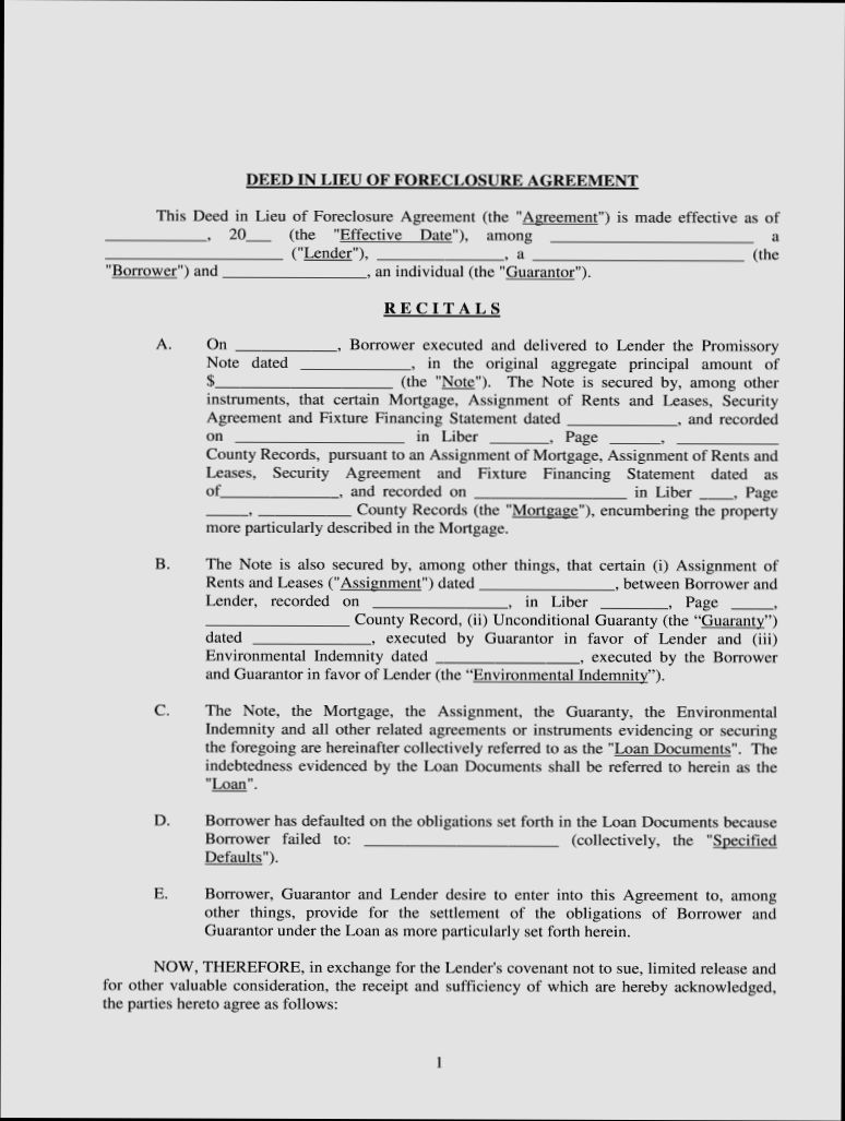 What is a Deed in Lieu of Foreclosure - 3