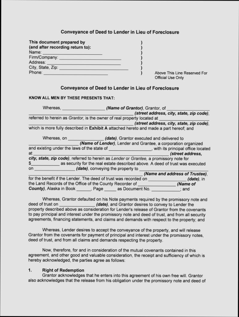 What is a Deed in Lieu of Foreclosure - 4