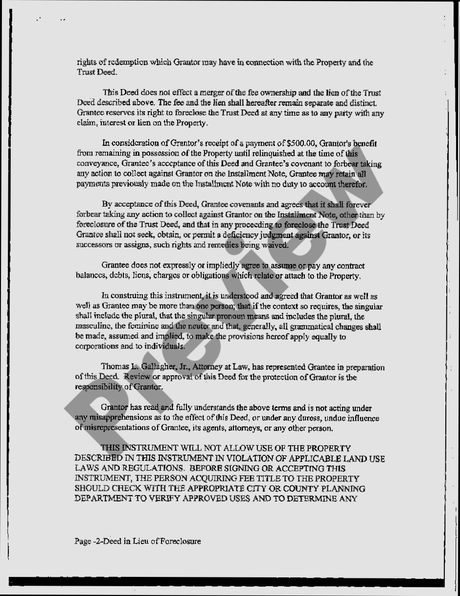 What is a Deed in Lieu of Foreclosure - 5