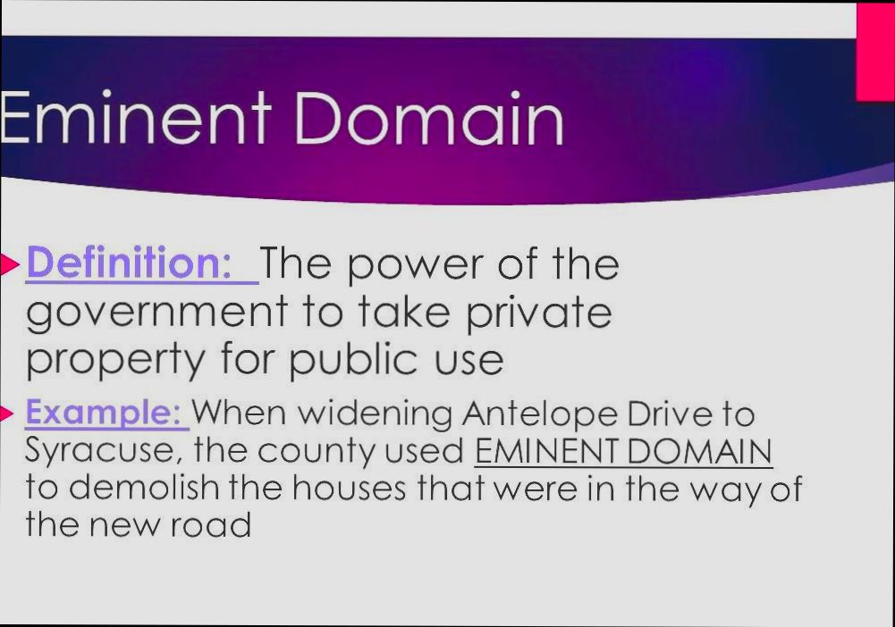 What is Eminent Domain - 5